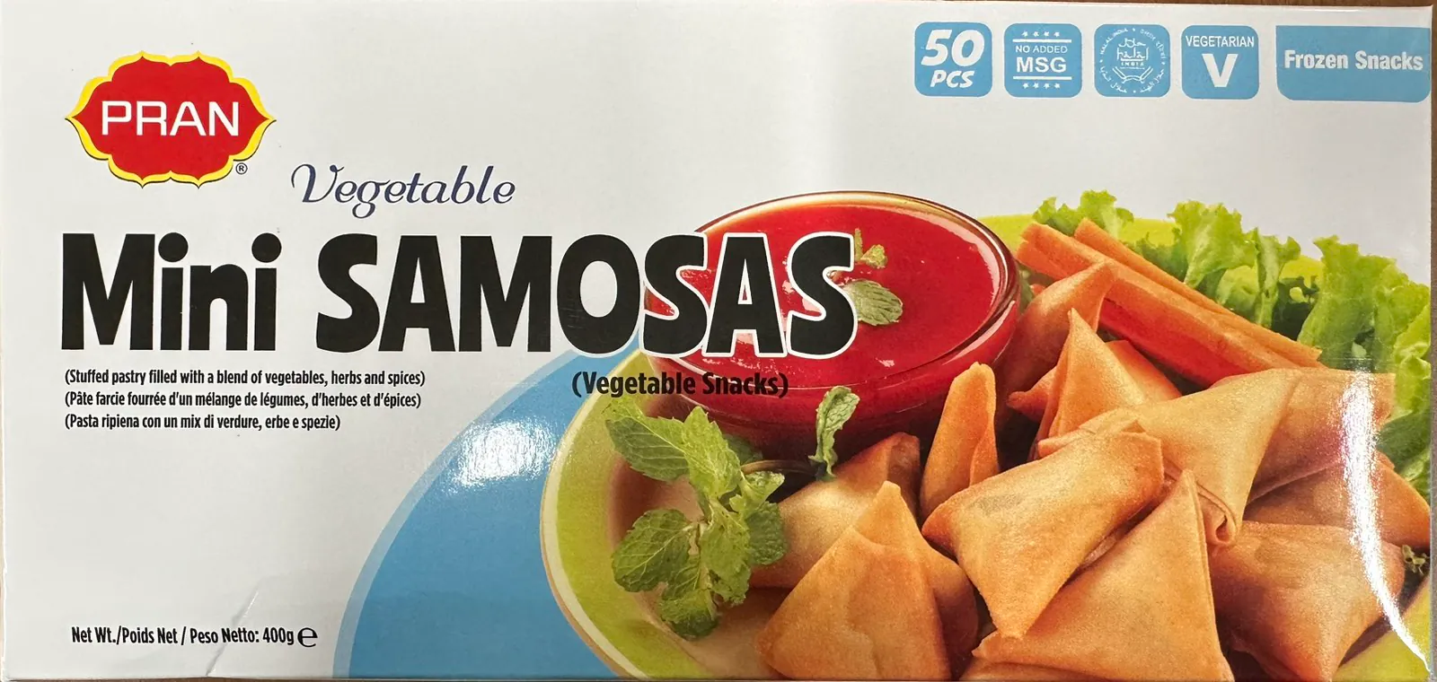 Pran Vegetables Samosa Mini 400g (Crispy & Spicy ) Pran Vegetables Samosa Mini 400g (Crispy & Spicy )