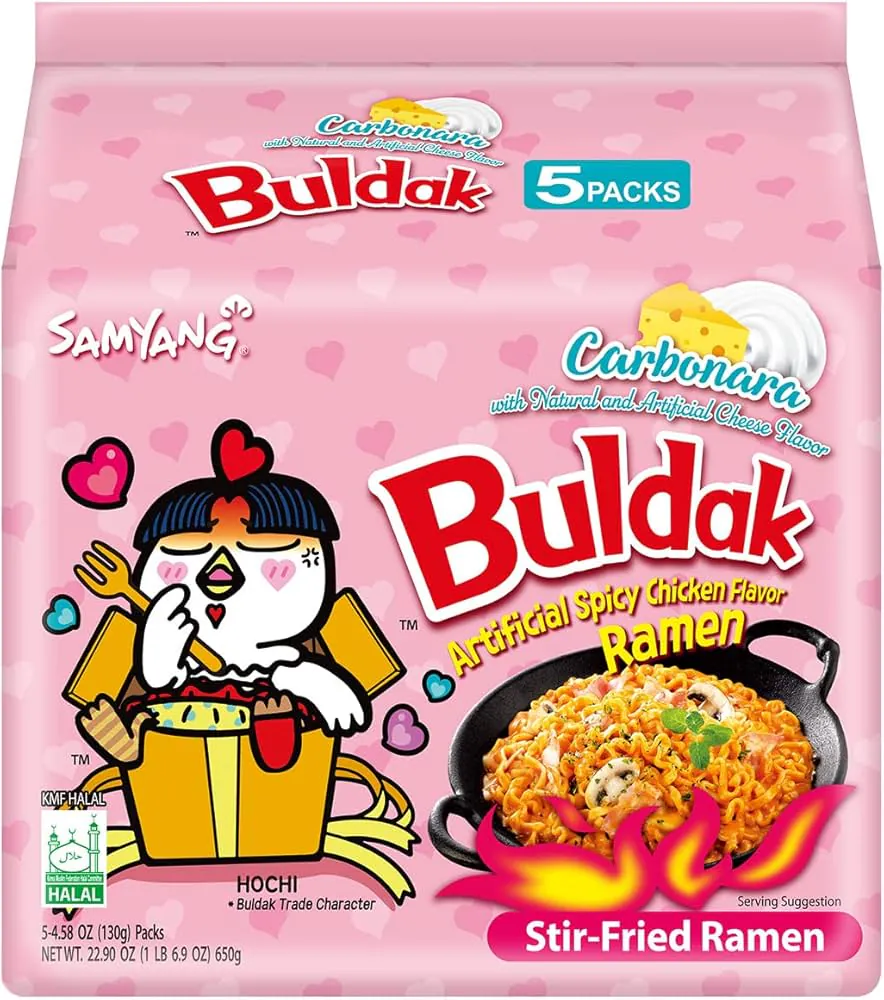 Buldak Carbo Chicken Hot Ramen (130g)(5pack)