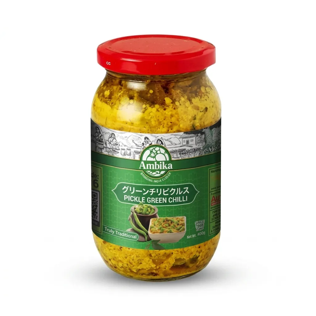 Ambika Green Chili Pickle (400g)