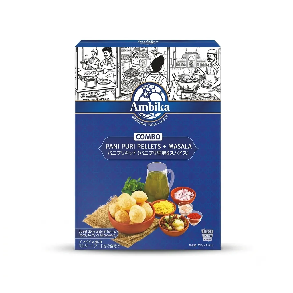 Ambika Pani Puri Pellets Plus Masala (130g) Ambika Pani Puri Pellets Plus Masala (130g)