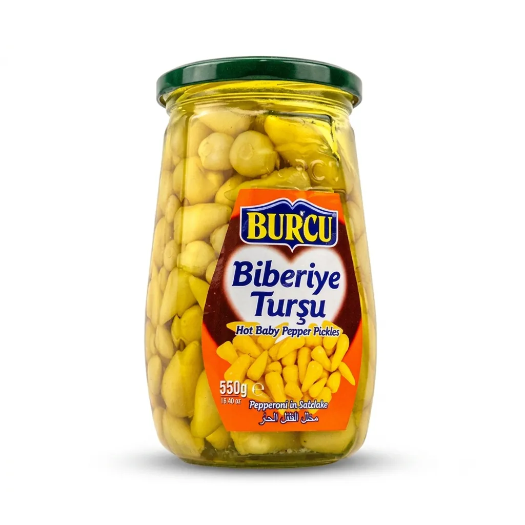 Burcu Hot Baby Pepper Pickles (530g)