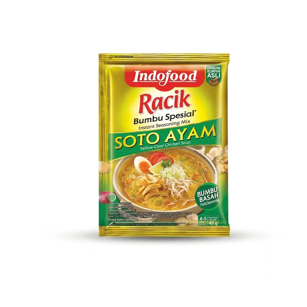 Indofood Soto Ayam (Yellow Clear Chicken Soup) (45g) Indofood Soto Ayam (Yellow Clear Chicken Soup) (45g)