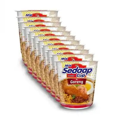 (1Box-24pcs) Mie Sedaap Instant Cup Mi Goreng (1Box-24pcs) Mie Sedaap Instant Cup Mi Goreng