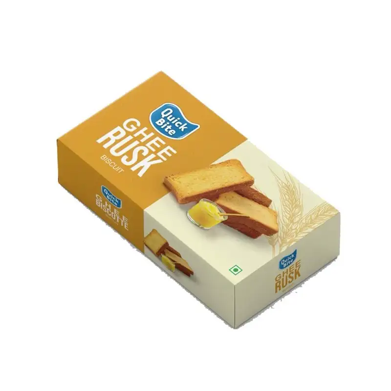 2PC Quick Bite GHEE Rusk Biscuit125g (Combo) 2PC Quick Bite GHEE Rusk Biscuit125g (Combo)