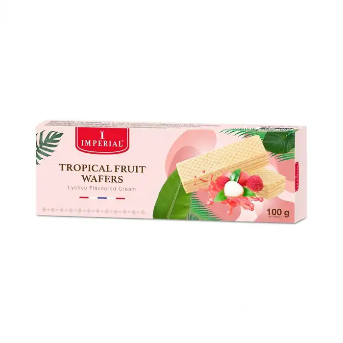 Lychee Wafers 18 pc - Halal