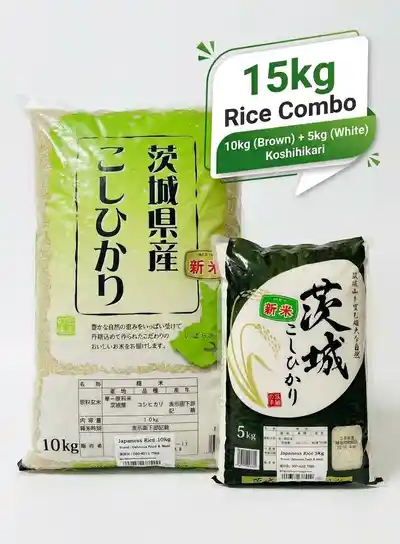Japanese Koshi Hikari Rice (コシヒカリ) 15kg(New) Combo