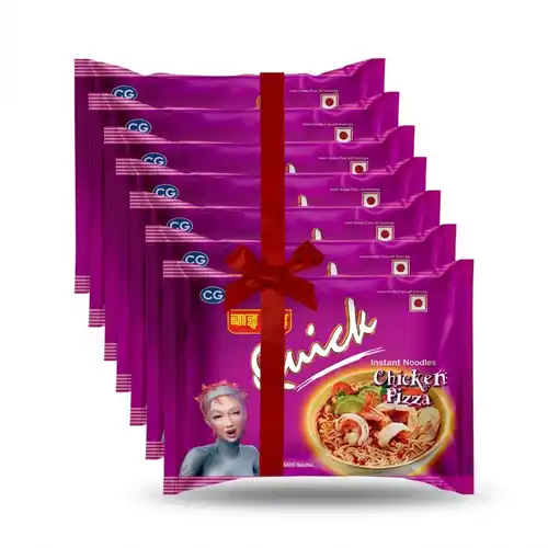Quick Chicken Pizza Flavored Noodles (7Pack Combo) Quick Chicken Pizza Flavored Noodles (7Pack Combo)