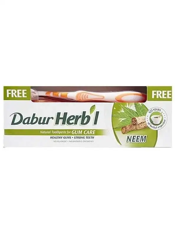 Dabur Herbal Neem Toothpaste With (Brush Free) (150g) Dabur Herbal Neem Toothpaste With (Brush Free) (150g)