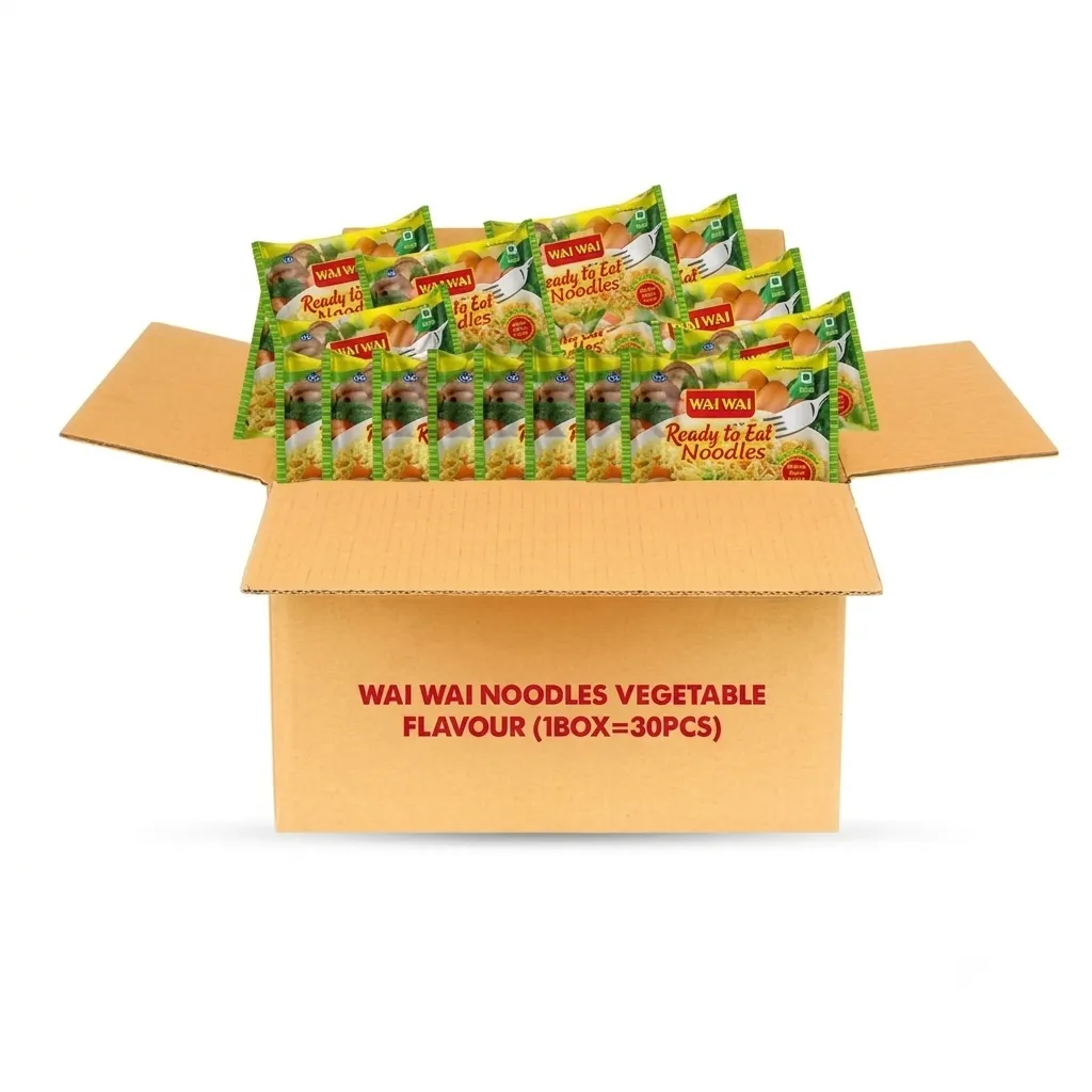 Wai Wai Noodles Vegetable Flavour (1box=30pcs) Wai Wai Noodles Vegetable Flavour (1box=30pcs)